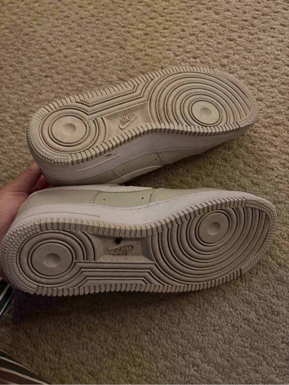 Nike Kids Light Gray/Green and White Low-Top Sneakers